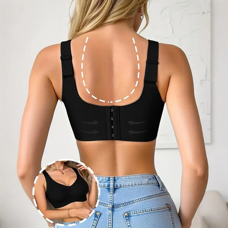 Push-Up Bras For Women Non-wire Padded Bra Seamless Underwear Plus Size V-neck Bra Top Sexy Lingerie Wide Straps Intimates