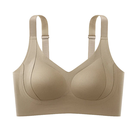 Push-Up Bras For Women Non-wire Padded Bra Seamless Underwear Plus Size V-neck Bra Top Sexy Lingerie Wide Straps Intimates