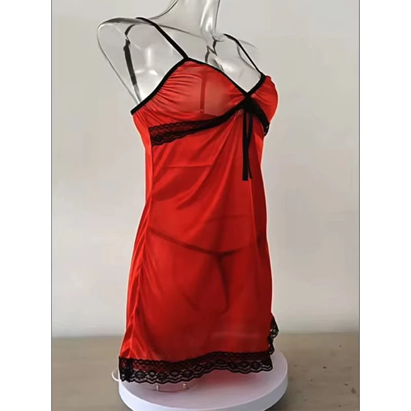 Women Sexy Sleepwear Silk Satin Nightwear Slip Dress Sleeveless Pajamas Nightgown Plus Size Nightwear Comfortable