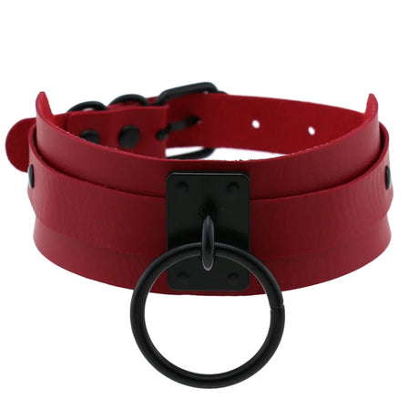 Punk Black Metal Tassel Red Choker Necklace Sexy Spiked Neck Strap Clavicle Collar Men Necklaces Hollween Women Y2K Jeweley Gift