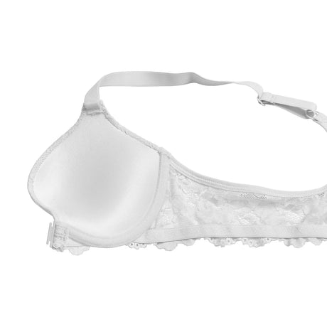 YBCG Padded Push Up Bras for Women Front Closure Backless Lace Lingerie Plunge Solid Underwear 30-44 Size A B C D DD E Cup
