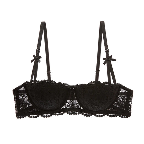 1/2 Half Cup Bras For Women Plus Size Lingerie Red Thin Underwear Cotton Sexy Push Up Balconette Bra Top Black White A B C D Cup