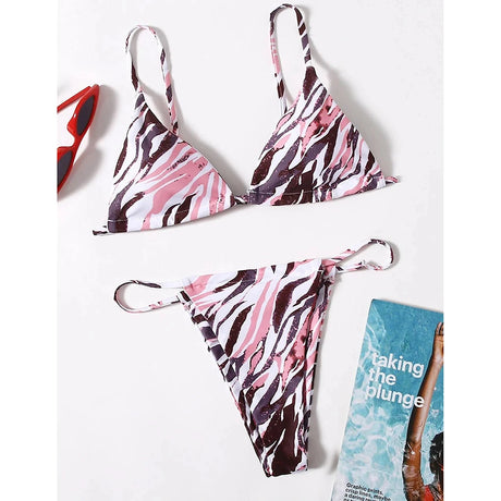 Sexy Zebra Bikini 2026 Woman Swimsuit Female Swimwear Women`s Mini Thong Bikinis Set Summer Beachwear Swimming for Bathing Suit