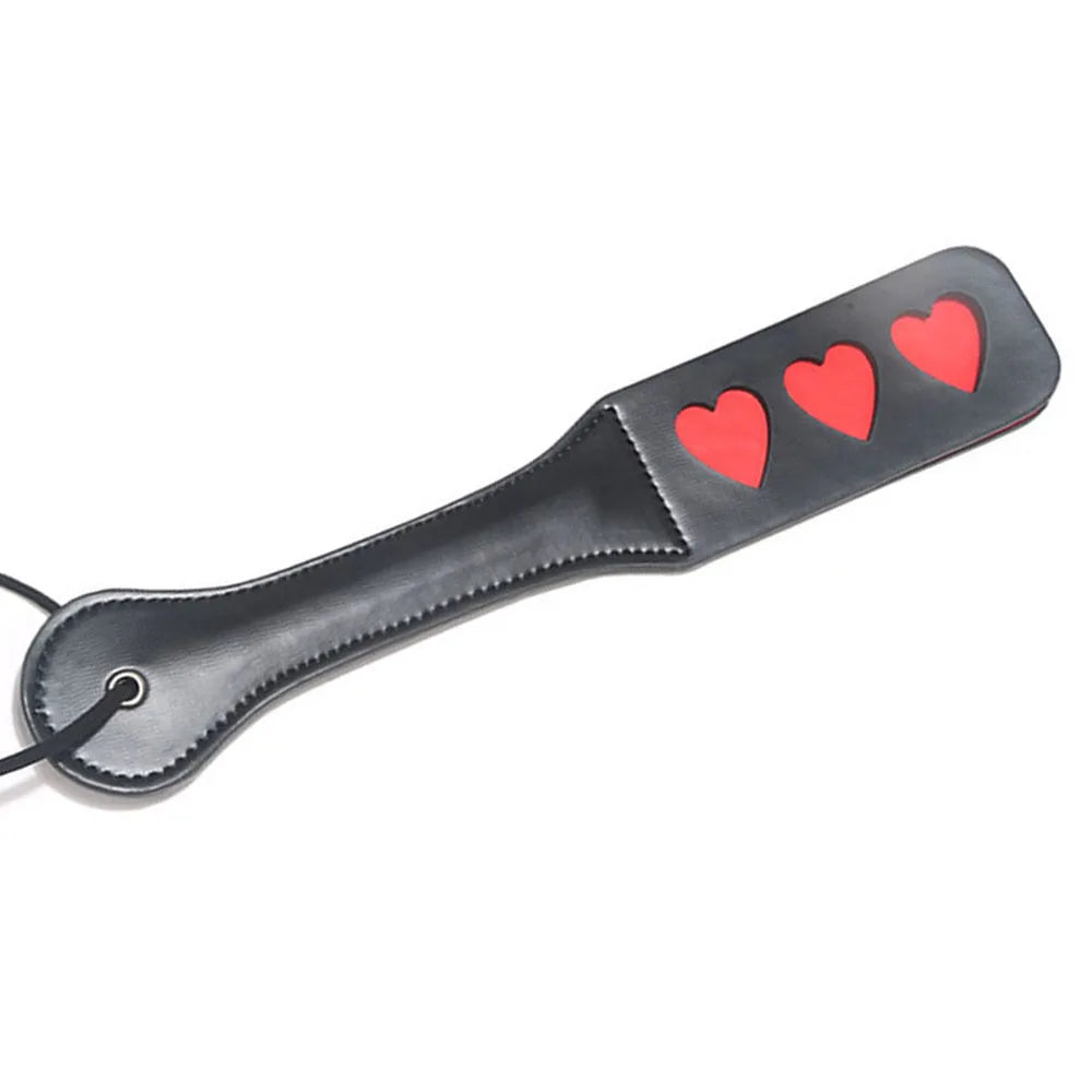 Sex Red Heart XOXO Hollow Out Words Flirting BDSM Toys Paddle Split Whip Hollow out Flogger Sexy Adults Products for Lovers