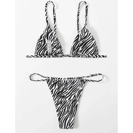 Sexy Zebra Bikini 2026 Woman Swimsuit Female Swimwear Women`s Mini Thong Bikinis Set Summer Beachwear Swimming for Bathing Suit