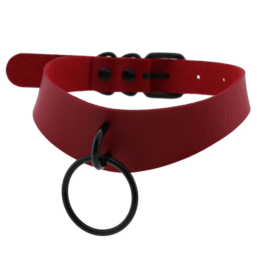 Punk Black Metal Tassel Red Choker Necklace Sexy Spiked Neck Strap Clavicle Collar Men Necklaces Hollween Women Y2K Jeweley Gift