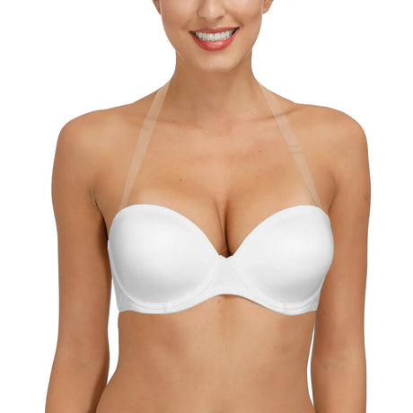 YBCG Strapless Multiway Bra Non-slip Plunge Women's Underwear Plus Size Adjusted-straps Brassiere Underwire Solid Bras For Women
