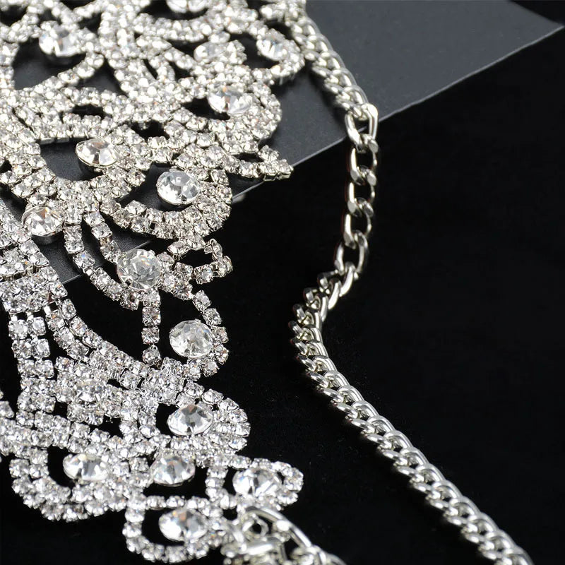Bikini Crystal Chest Chain Suit Fashion Sexy Three-point T-ShapedPants Body Chain Girls Sexy Underwear Chain Bra Chain Underwear