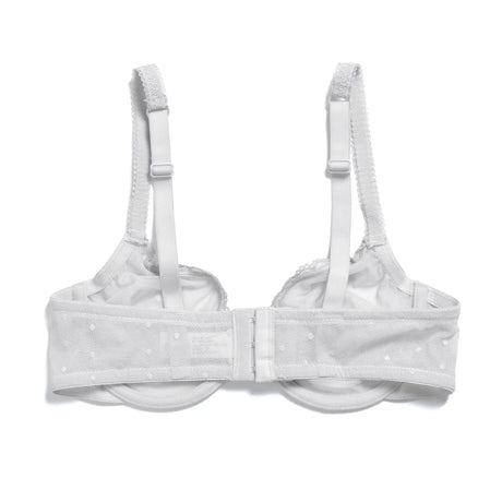 YBCG Black Women Bra Half Cup Lace Lingerie Unlined Underwire Bralette Hollow Mesh Transparent Bra for Women Plus Size Underwear