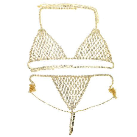2020 Luxury Mesh Crystal Bralette Underwear Sexy Jewelry for Women Bling Rhinestone Body Chain Bra Harness Waist Jewellery Party