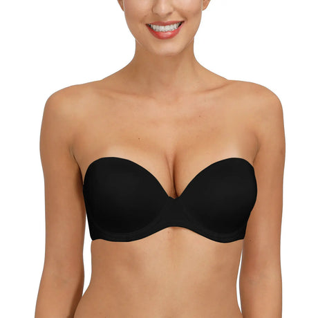 YBCG Strapless Multiway Bra Non-slip Plunge Women's Underwear Plus Size Adjusted-straps Brassiere Underwire Solid Bras For Women