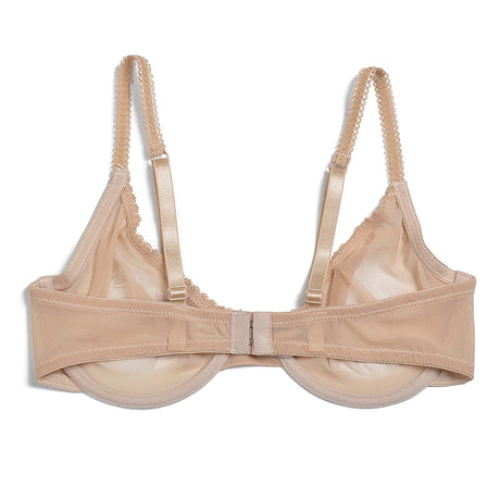 Vgplay Ultra-thin Lace Lingerie See Through Women Bra Underwire Plunge Without Padded Bras for Women Plus Size Hollow Mesh