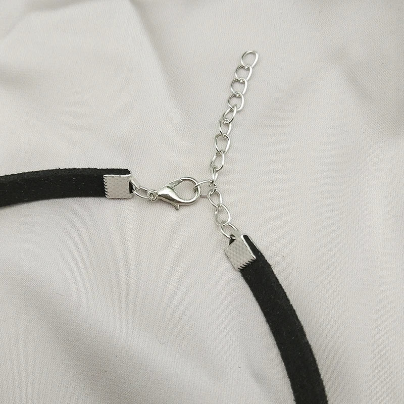 DIY Personalized Rhinestone Letter Custom Name Necklace Black Velvet Leather Choker Collar Neck Jewelry Friends Family Gifts