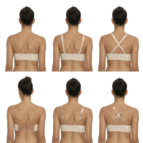 New Removable Half Cup Sexy Women Bra Lace Strapless Brassiere Lingerie Invisible Silicone Halter Push Up Multiway Bras
