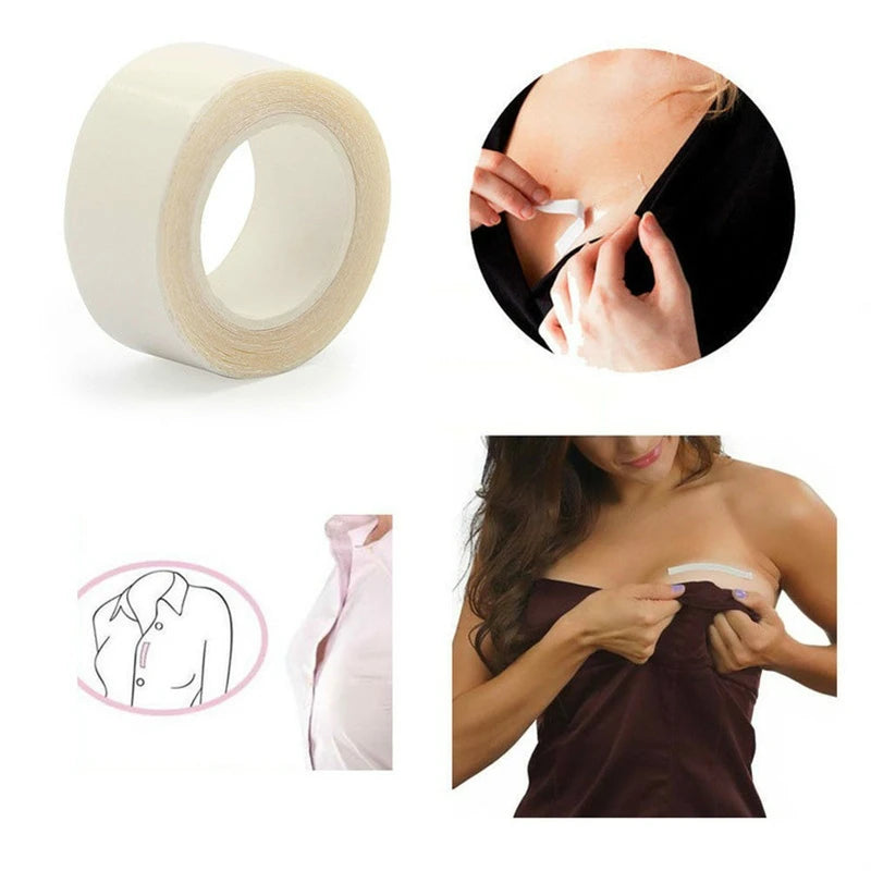 3/5/9M Waterproof Dress Cloth Tape Bras Double-sided Secret Body Adhesive Breast Bra Strip Safe Transparent Clear Lingerie Tape
