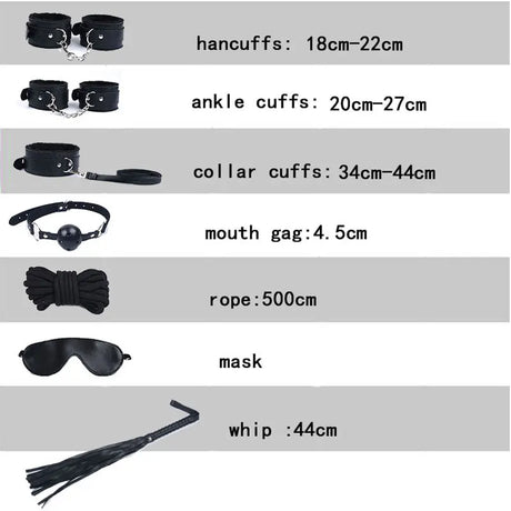 Sex toys for Women Bdsm Sex Bondage Set Handcuffs Whip 40CM Fox Tail Anal Plug Adult Games
