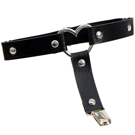2022 Fashion Womens Sexy Elasticity Harness Heart Leg Chain Garter Belts Cosplay Spike High Quality Elastic Thigh Ring Garter