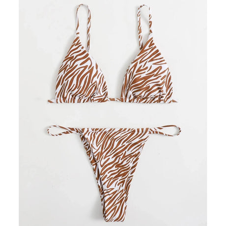 Sexy Zebra Bikini 2026 Woman Swimsuit Female Swimwear Women`s Mini Thong Bikinis Set Summer Beachwear Swimming for Bathing Suit