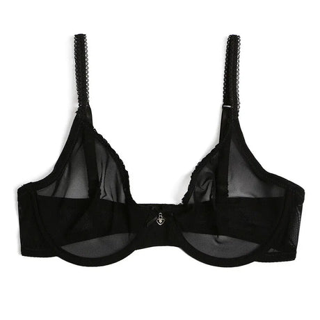 New Women Hollow bra see through sexy gauze mesh transparent ultra thin Bras B C D E F 75 80 85 90 95 100 US EU UK Dropshipping