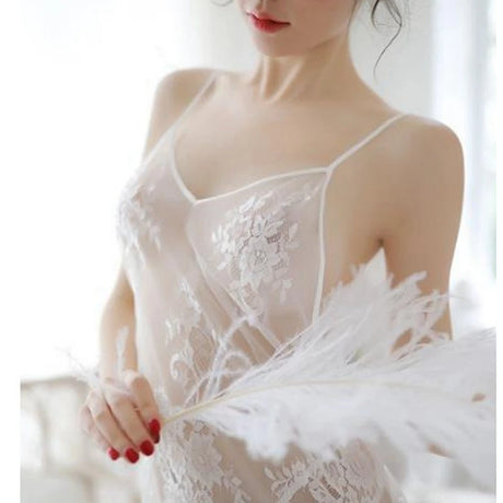 Female Lace Nightgown Lady Sexy Spaghetti Strap Night Dress Women Nighties Sleeveless Sleepwear Nightwear