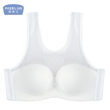 PAERLAN White tube top anti-glare without steel ring gathered female bra half cup beautiful back vest wrap underwear