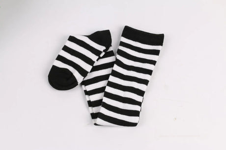 Thigh High Stockings Womens Striped Ladies Girls Black White Pink Long Over Above Knee Socks Femboy Cosplay Lolita Harajuku Y2k