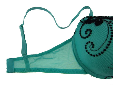 Ladies Lace Flower Embroidery Bra For Women Underwear Bras Everyday Underwire Brassiere Plunge Style Push Up Bra 32A-36D