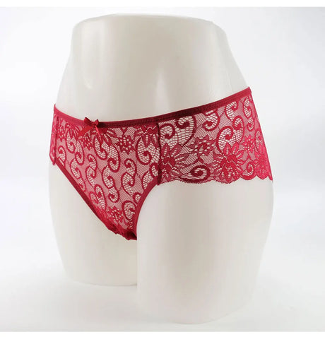 Women Full Lace Mesh Panty Transparent Floral Embroidery Sexy Briefs Ladies Summer Low Rise Breathable Seamless Underwear New