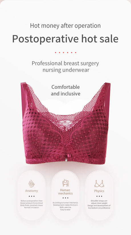 Women's Mastectomy Post-Surgery Silicone Fake Boobs Bra 2-In-1 Women's Fake Breasts With Pocket Underwear