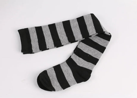 Thigh High Stockings Womens Striped Ladies Girls Black White Pink Long Over Above Knee Socks Femboy Cosplay Lolita Harajuku Y2k