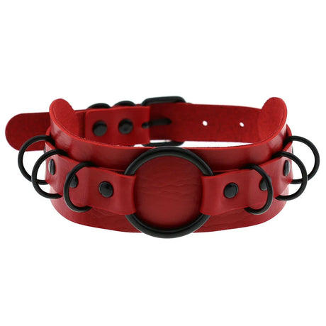 Punk Black Metal Tassel Red Choker Necklace Sexy Spiked Neck Strap Clavicle Collar Men Necklaces Hollween Women Y2K Jeweley Gift