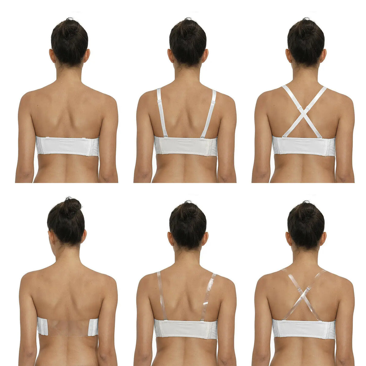 YBCG Strapless Multiway Bra Non-slip Plunge Women's Underwear Plus Size Adjusted-straps Brassiere Underwire Solid Bras For Women