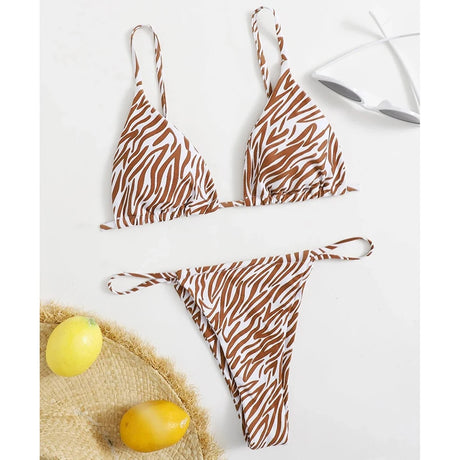 Sexy Zebra Bikini 2026 Woman Swimsuit Female Swimwear Women`s Mini Thong Bikinis Set Summer Beachwear Swimming for Bathing Suit