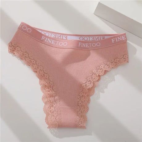 Seamless Women Panties Cotton Lace Underwear Sexy Low Rise Elastic Waist Brazilian Panties T-Back Soft Intimates Lingerie M-2XL