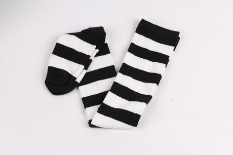 Thigh High Stockings Womens Striped Ladies Girls Black White Pink Long Over Above Knee Socks Femboy Cosplay Lolita Harajuku Y2k
