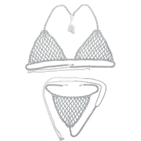 2020 Luxury Mesh Crystal Bralette Underwear Sexy Jewelry for Women Bling Rhinestone Body Chain Bra Harness Waist Jewellery Party