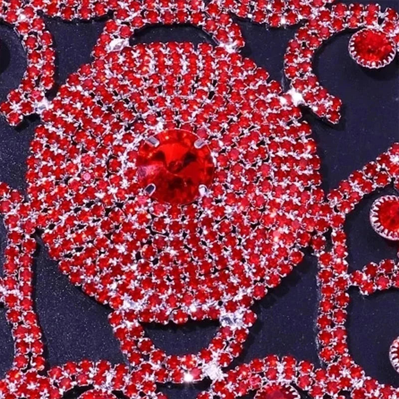 Stonefans Red Panties Sexy Thong Waist Panties Underwear Ladies Briefs Panty Bellies Crystal Womens Lingerie Femme Sexy Exotic