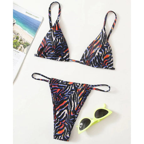 Sexy Zebra Bikini 2026 Woman Swimsuit Female Swimwear Women`s Mini Thong Bikinis Set Summer Beachwear Swimming for Bathing Suit