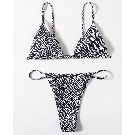 Sexy Zebra Bikini 2026 Woman Swimsuit Female Swimwear Women`s Mini Thong Bikinis Set Summer Beachwear Swimming for Bathing Suit