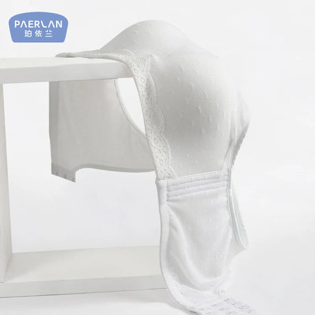PAERLAN White tube top anti-glare without steel ring gathered female bra half cup beautiful back vest wrap underwear