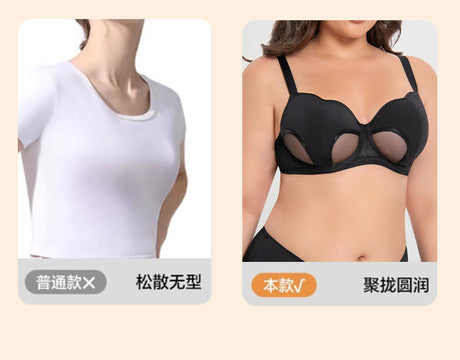 Women's Hollow Out Cup Push Up Bra Full Coverage Supportive Underwire Female Balconette Lingerie 34 36 38 40 42 D E F G H I J