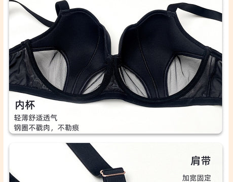Women's Hollow Out Cup Push Up Bra Full Coverage Supportive Underwire Female Balconette Lingerie 34 36 38 40 42 D E F G H I J