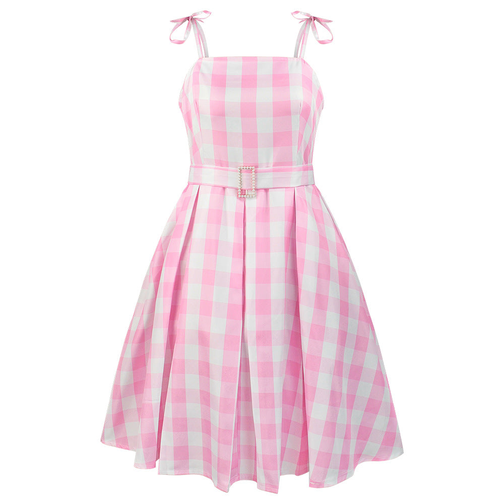 Homchee Trends COS Pink Princess Dress for Women Role Play Dress for Halloween Christmas Cosplay Costume Cute Dress