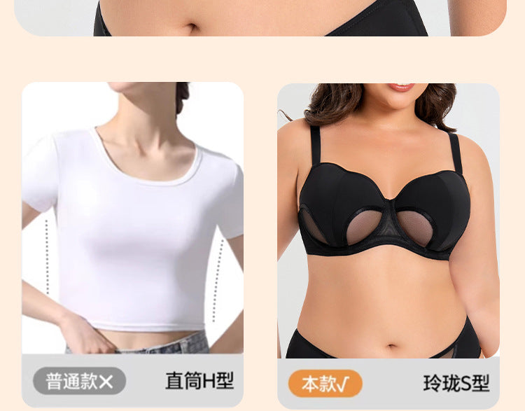 Women's Hollow Out Cup Push Up Bra Full Coverage Supportive Underwire Female Balconette Lingerie 34 36 38 40 42 D E F G H I J