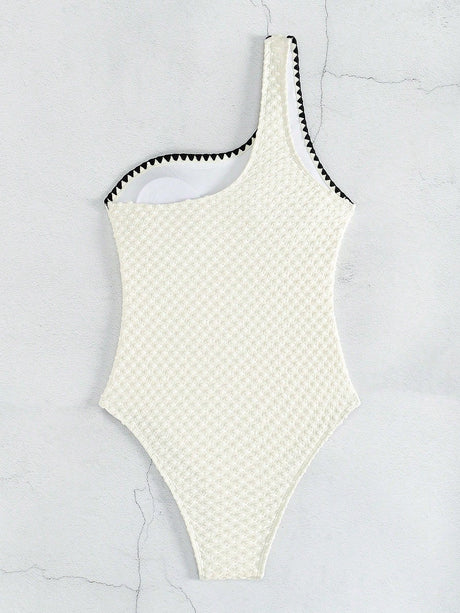 Swimwear White 2 Piece Strapless Swimsuit for Women Sexy Bandeau Backless Bikini Set Lace-up Patchwork Bathing Suit 2025 New