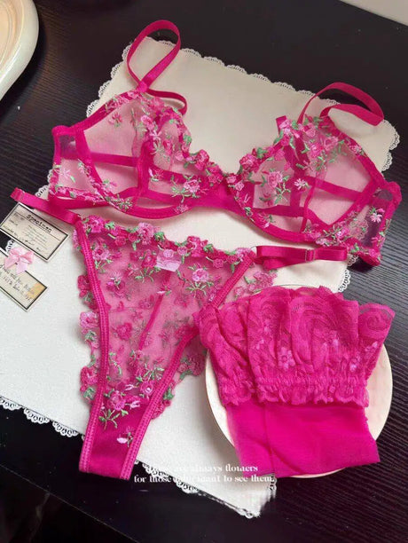 Sexy Sheer Lace Flower Embroidery Underwire Bra for Women, Large Breast Minimizer Anti‑Sagging Comfort Everyday Wear YEMOMO S‑XL