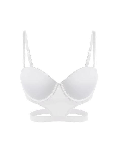 stylish sexy bra T-shirt underton beautiful back half cup smooth and exposed waist slim waist big exposed back push up bra