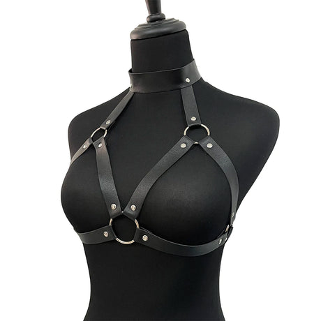 Women Sexy Leather Underwear Suspenders Bondage Chest Cage Bra Harness Gothic Lingerie Harness Swordbelt Bdsm Fetish Straps Belt