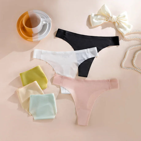 Seamless Sexy Women Panties Underwear Thong Intimates G String Ladies Low-Rise Briefs Female Panty Set Lingerie Size S-XL