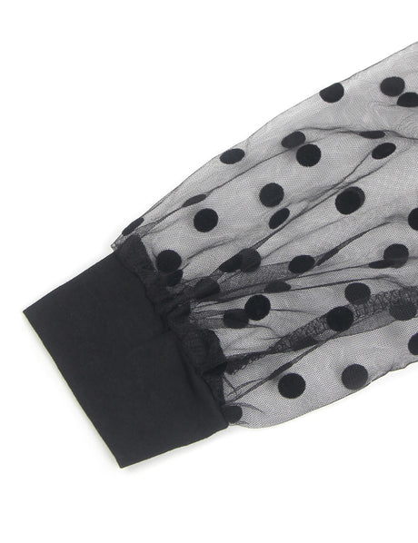 Comeondear Teddy Lingerie Thong Bodysuit Tank Tops Sexy Wrap V Neck Body Traf Polka Dots High Waist Long Sleeve Skinny Body Suit